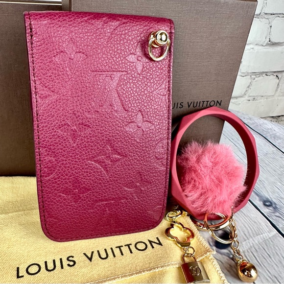 Louis Vuitton empreinte Monogram leather wristlet pouch with keychain - Picture 3 of 14